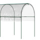 Outsunny Tunnel Tomato Greenhouse with 4 Hoops and Top Tap, Pointed Bottom and Guy Ropes, 400 x 123 x 171 cm, Clear
