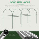 Outsunny Tunnel Tomato Greenhouse with 4 Hoops and Top Tap, Pointed Bottom and Guy Ropes, 400 x 123 x 171 cm, Clear
