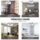 Modern Chandelier, Semi-Flush Mount Ceiling Light with 2 Light, E27 Bulb Base for Hallway, Dining Room, Living Room, White and S