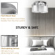 Modern Chandelier, Semi-Flush Mount Ceiling Light with 2 Light, E27 Bulb Base for Hallway, Dining Room, Living Room, White and S