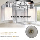 Modern Chandelier, Semi-Flush Mount Ceiling Light with 2 Light, E27 Bulb Base for Hallway, Dining Room, Living Room, White and S