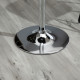Modern Height Adjustable Counter Bar Table with 360° Swivel Tabletop and Electroplating Metal Base, Pub Desk for Living Room, Ki
