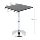 Modern Height Adjustable Counter Bar Table with 360° Swivel Tabletop and Electroplating Metal Base, Pub Desk for Living Room, Ki