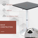 Modern Height Adjustable Counter Bar Table with 360° Swivel Tabletop and Electroplating Metal Base, Pub Desk for Living Room, Ki