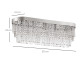 Modern Raindrop Crystal Chandelier, Round Rectangular hanging Ceiling Light, Linear Hanging Lighting with Stainless Steel Base, 