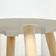 Modern Side Table with Hidden Storage Space, Round Night Stand with Removable Tray Wood Frame End Coffee Table for Living Room, 