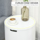 Modern Side Table with Hidden Storage Space, Round Night Stand with Removable Tray Wood Frame End Coffee Table for Living Room, 