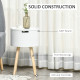 Modern Side Table with Hidden Storage Space, Round Night Stand with Removable Tray Wood Frame End Coffee Table for Living Room, 