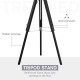 Modern Tripod Floor Lamps for Living Room with Fabric Lampshade, Standing Lamp for Bedroom Bulb not Included, Grey and Black