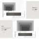 Modern TV Cabinet with Wall Shelf, TV Unit with Storage Shelf and Cabinet, for Wall-Mounted 65&quot; TVs or Standing 40&quot; TVs, White a