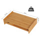 Monitor Riser Laptop PC Plinth Stand TV Computer Desktop Organiser W/ Drawer Bamboo