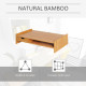 Monitor Riser Laptop PC Plinth Stand TV Computer Desktop Organiser W/ Drawer Bamboo