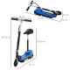 Foldable Electric Scooter for Kids 12V 120W W/Brake Kickstand -Blue