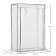 Outsunny 100 x 50 x 150cm Tomato Greenhouse with Roll-up Door, Mini Greenhouse with PE Cover, Outdoor Grow House Small Green Hou