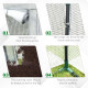 Outsunny 100 x 50 x 150cm Tomato Greenhouse with Roll-up Door, Mini Greenhouse with PE Cover, Outdoor Grow House Small Green Hou