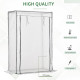 Outsunny 100 x 50 x 150cm Tomato Greenhouse with Roll-up Door, Mini Greenhouse with PE Cover, Outdoor Grow House Small Green Hou