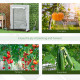 Outsunny 100 x 50 x 150cm Tomato Greenhouse with Roll-up Door, Mini Greenhouse with PE Cover, Outdoor Grow House Small Green Hou