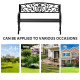 Outsunny 127L x 60W x 85H cm Powder Coated Garden Bench for Patio Backyard, Steel-Black