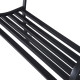 Outsunny 2-Seater Garden Bench, Steel-Black