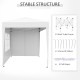 Outsunny Pop Up Gazebo Canopy, size (2 x2m)-White