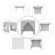 Outsunny Pop Up Gazebo Canopy, size (2 x2m)-White