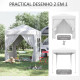 Outsunny Pop Up Gazebo Canopy, size (2 x2m)-White