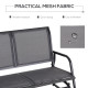Outsunny 2-Person Outdoor Glider Bench Patio Double Swing Gliding Chair Loveseat w/Power Coated Steel Frame for Garden Patio Por