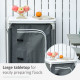 Outsunny 2-Shelf Camping Cupboard Camping Kitchen Station Cook Table Aluminum, Storage Organiser for BBQ Party Picnics Backyards
