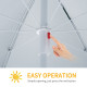 Outsunny 88&quot; Arc 2.2M Fishing Umbrella Beach Parasol with Sides Brolly Shelter Canopy Shade with FREE Carry Bag Off-White