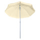 Outsunny 2.2m Beach Umbrella, Portable Parasol with Tilting Function, Outdoor Sunshade Shelter with 8 Ribs, Cream White