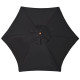 Outsunny 2.5m Wood Garden Parasol Sun Shade Patio Outdoor Wooden Umbrella Canopy Black