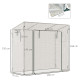 Outsunny Tomato Greenhouse Walk-in Garden Greenhouse with Pent Roof, Roll-up Door, Mesh Window for Plants Flowers Herbs Grow, 20