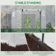 Outsunny Tomato Greenhouse Walk-in Garden Greenhouse with Pent Roof, Roll-up Door, Mesh Window for Plants Flowers Herbs Grow, 20