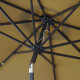 Outsunny 2.7m Patio Garden Umbrella Outdoor Parasol with Tilt Crank and 24 LEDs Lights (Brown)