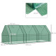 Outsunny Mini Small Greenhouse with Steel Frame &amp; PE Cover &amp; Zipped Window Poly tunnel Steeple for Plants Vegetables, 270 x 90 x