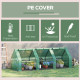 Outsunny Mini Small Greenhouse with Steel Frame &amp; PE Cover &amp; Zipped Window Poly tunnel Steeple for Plants Vegetables, 270 x 90 x