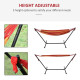 Outsunny 298 x 117cm Hammock with Stand Camping Hammock with Portable Carrying Bag, Adjustable Height, 120kg Load Capacity, Red 