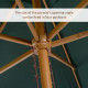 Outsunny 2 x 3m Wooden Garden Parasol Umbrella Outdoor Sun Shade Canopy, Green