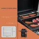 Outsunny 3 Burner Gas BBQ Grill Outdoor Portable Barbecue Trolley w/ Warming Rack, Side Shelves, Storage Cabinet, Thermometer, C
