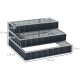 Outsunny 3 Tier Raised Garden Bed, Metal Elevated Planer Box Kit Flower Pot w/ A Pairs of Glove for Garden, Patio to Grow Vegeta