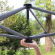 Outsunny 3 x 3(M) Pop Up Gazebo, UPF 50+ Foldable Canopy Tent with Wheeled Carrybag, 4 Leg Weight Bags, Height Adjustable Marque
