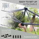 Outsunny 3 x 3(M) Pop Up Gazebo, UPF 50+ Foldable Canopy Tent with Wheeled Carrybag, 4 Leg Weight Bags, Height Adjustable Marque