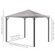 Outsunny 3m x 3m Hardtop Metal Frame Mesh Draped Gazebo Black