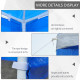 Outsunny 3 x 4 m Garden Gazebo Shelter Marquee Party Tent with 2 Sidewalls for Patio Yard Outdoor, Blue
