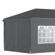 Outsunny 3 x 6 m Pop Up Gazebo with Sides and Windows, Height Adjustable Wedding Camping Party Tent Canopy Marquee with Storage 