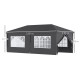 Outsunny 3 x 6 m Pop Up Gazebo with Sides and Windows, Height Adjustable Wedding Camping Party Tent Canopy Marquee with Storage 