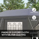 Outsunny 3 x 6 m Pop Up Gazebo with Sides and Windows, Height Adjustable Wedding Camping Party Tent Canopy Marquee with Storage 