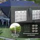 Outsunny 3 x 6 m Pop Up Gazebo with Sides and Windows, Height Adjustable Wedding Camping Party Tent Canopy Marquee with Storage 