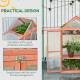 Outsunny Garden Cold Frame Polycarbonate Greenhouse with Adjustable Shelves, Double Doors, Openable Top Covers, Grow House for F