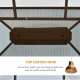 Outsunny Outdoor 3.6 x 3(m) Gazebo Cabana w/ Steel Frame &amp; Net Sidewalls for Privacy